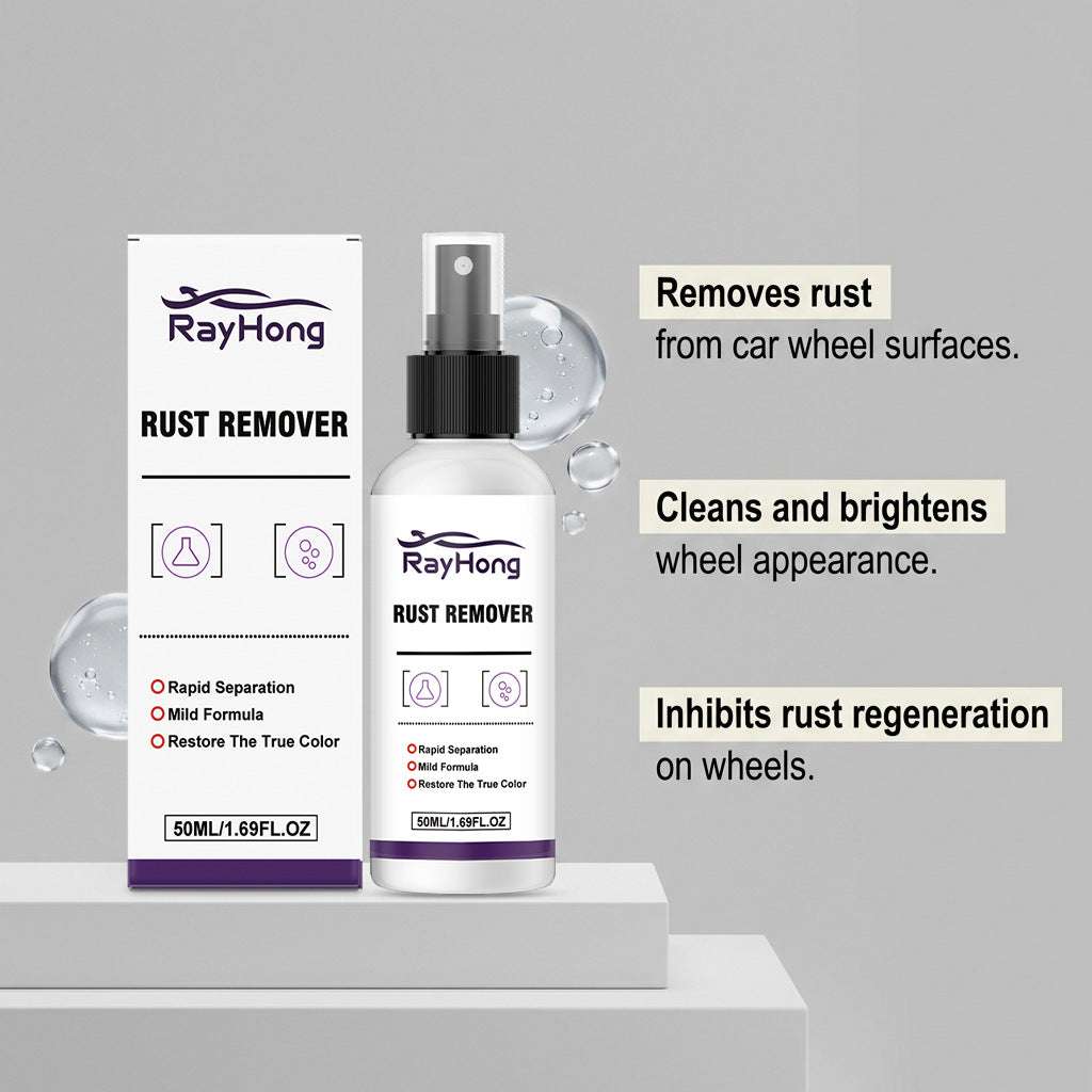RAYHONG car wheel hub rust remover, car wheel hub cleaning and rejuvenation cleaning surface iron powder rust stains supplies