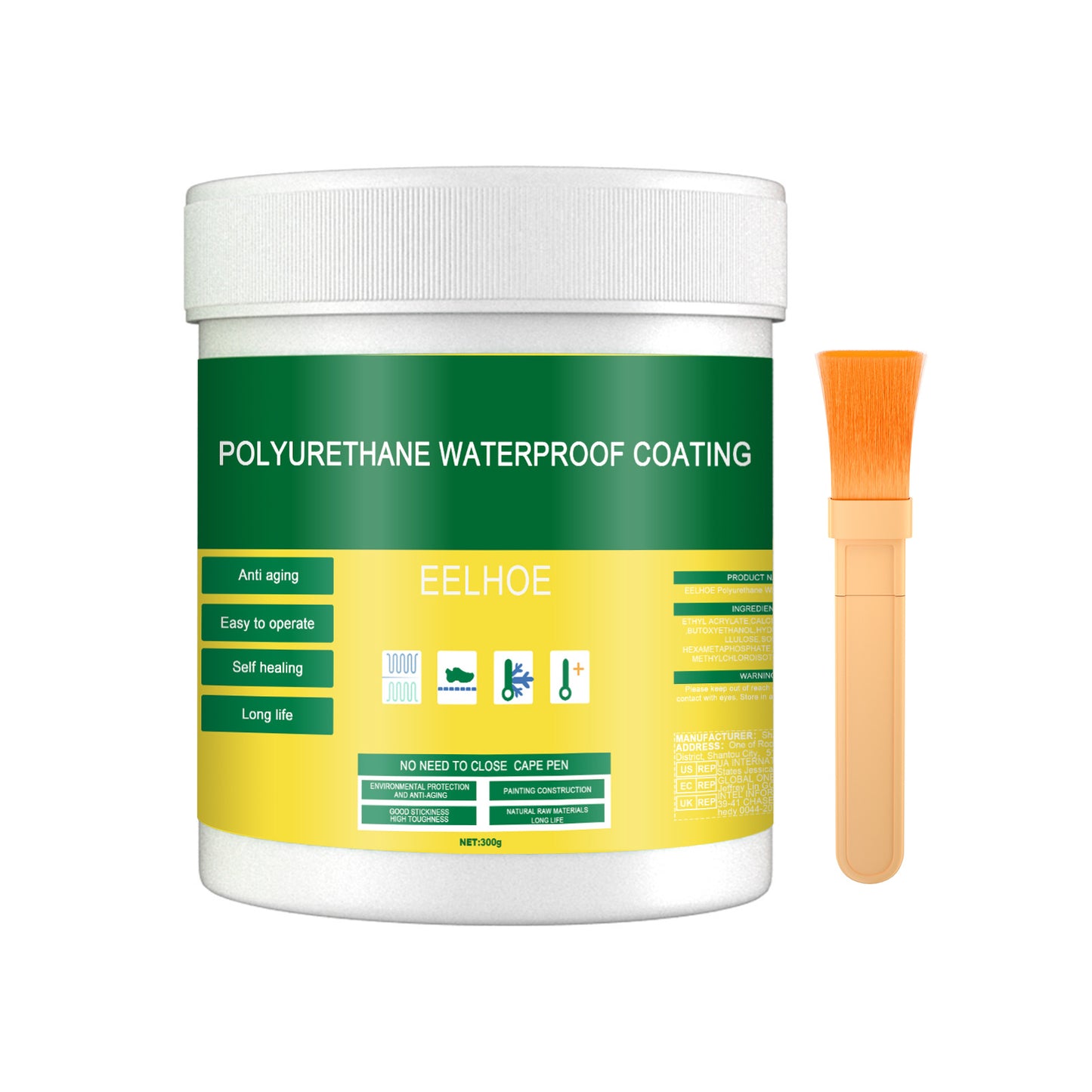 EELHOE transparent waterproof glue, exterior wall bathroom toilet floor tile penetrating waterproof agent wall leak-proof coating