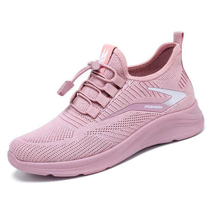 Women's versatile spring sneakers: breathable mesh, solid color, fashionable casual shoes, soft sole, lightweight flats - dropshipping available