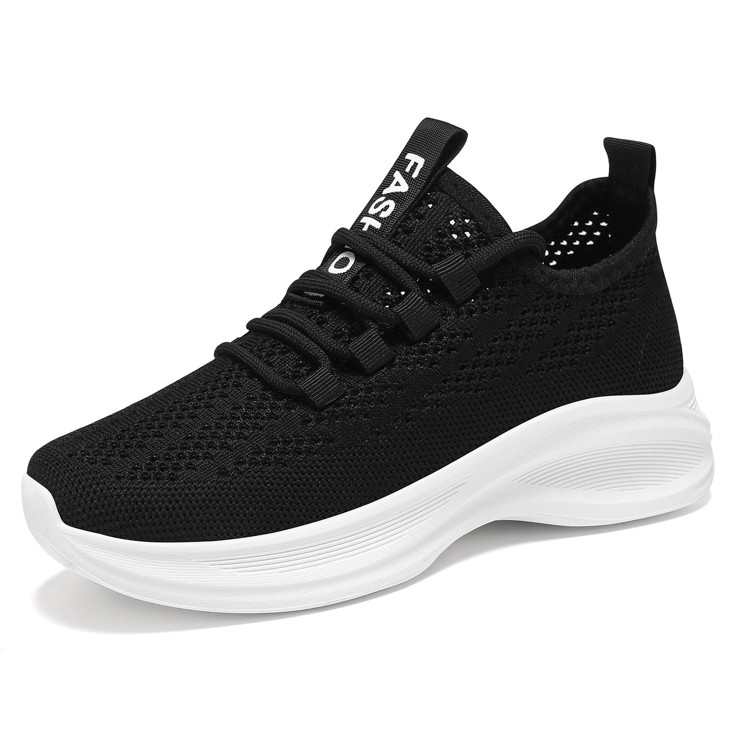 Women's fashion flats for spring 2026: flyknit mesh breathable soft sole running shoes, casual shoes, export-grade athletic shoes