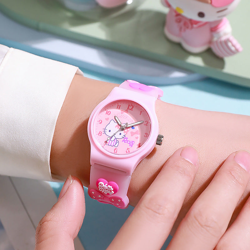New cute cartoon kids' watch - jelly elementary school student quartz watch - gift for boys and girls