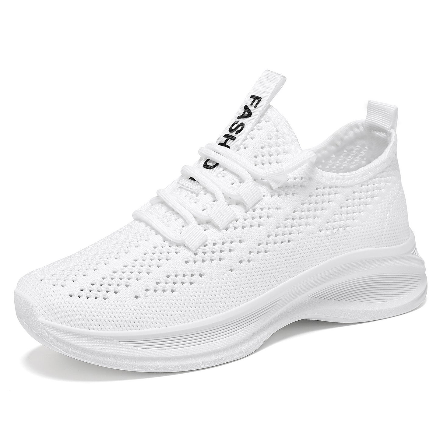 Women's fashion flats for spring 2026: flyknit mesh breathable soft sole running shoes, casual shoes, export-grade athletic shoes