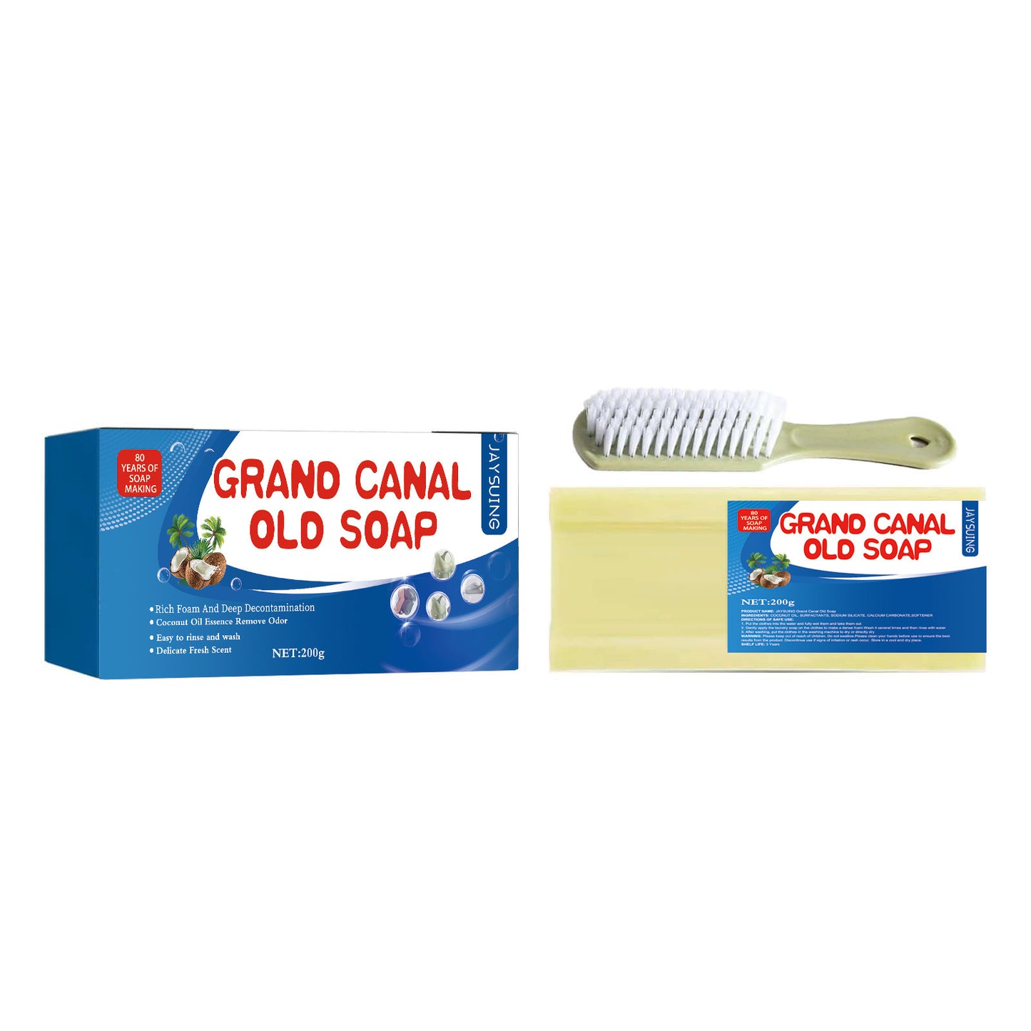 Jaysuing Laundry soap Deep cleaning is easy to bleach and does not hurt hands Clothes cleaning Oil stains Underwear soap hand protection