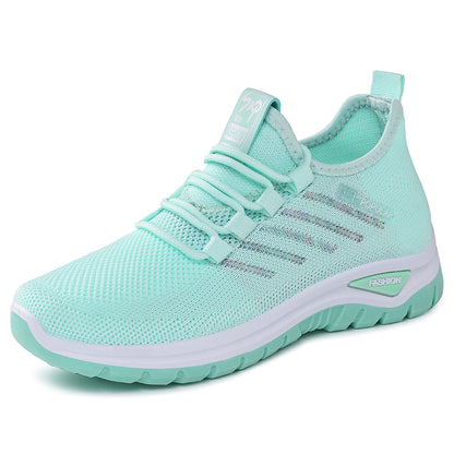 Women's and couple's shoes: customizable small batch production, plus size available, lace-up athletic shoes, soft sole, women's shoes, flyknit breathable casual shoes