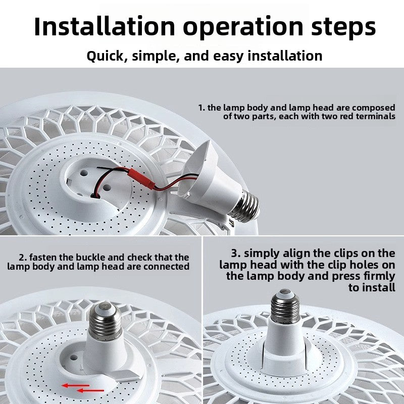 LED electric fan light e27 screw spiral ceiling fan light new remote control household integrated ceiling light with fan indoor