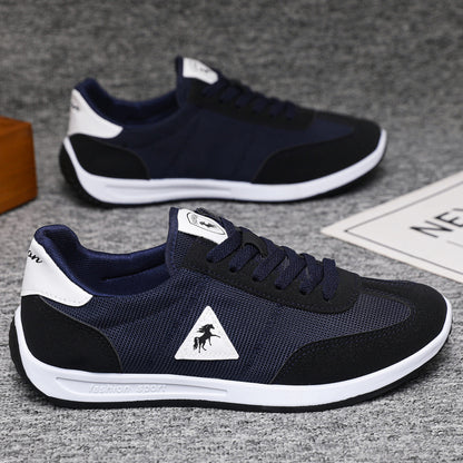 Breathable mesh men's shoes, 2025 new style, soft sole, non-slip, white, casual, sporty, and cross-border e-commerce