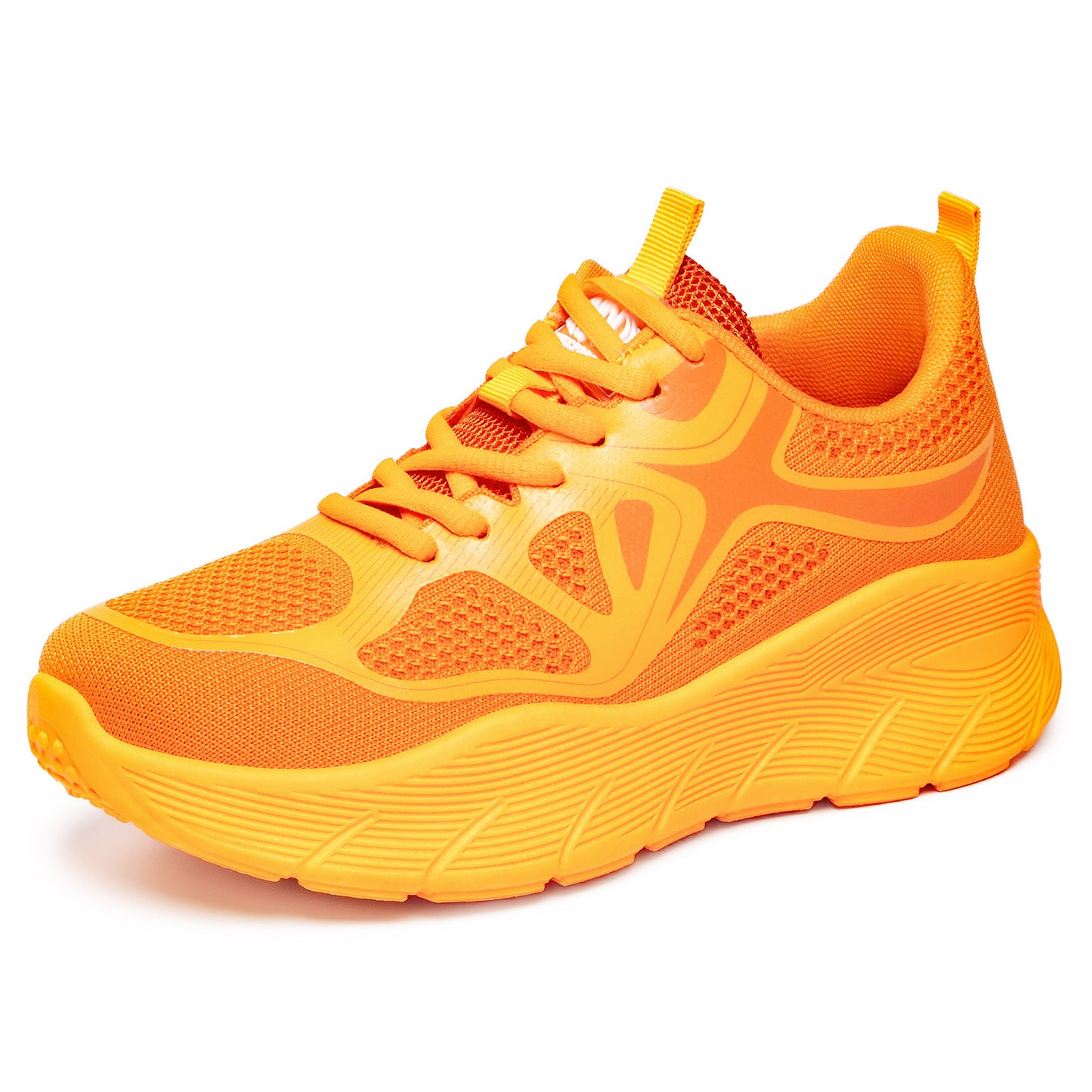 Jinshiyuan |   Women's spring breathable sneakers - thick sole, height increasing, comfortable, versatile casual shoes