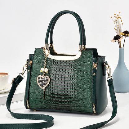 Handbag 2025 winter new trendy fashion crocodile pattern simple elegant stylish shoulder bag crossbody bag tote bag
