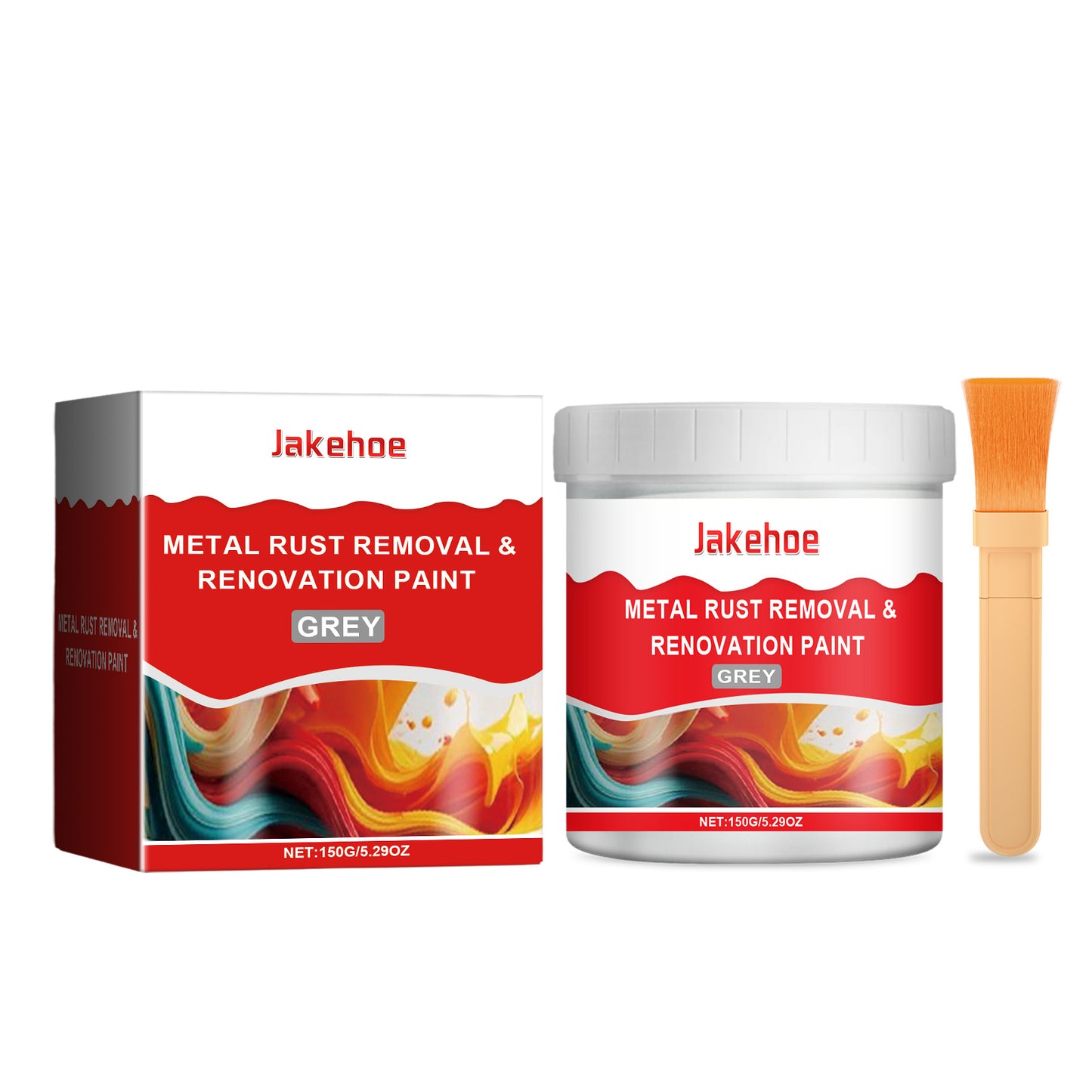 JAKEHOE water-based metal anti-rust paint, water-resistant and anti-rust metal primer, refurbished, stable and durable, multi-color optional