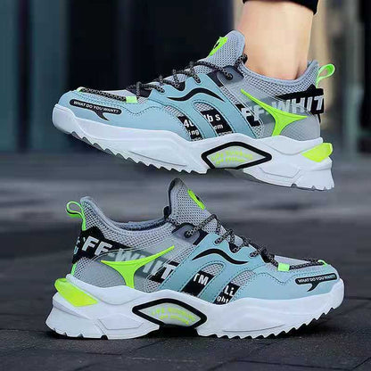 Flyknit breathable shoes for men 2025k-stylethick sole dad shoes trendy sneakers cross-border exportplus size running shoes