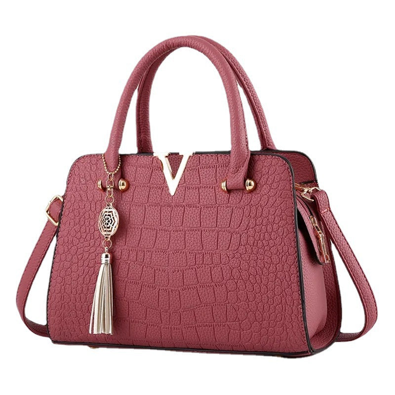 Fashion classic women's bag crossbody bag wholesale fashioncasualsatchel bag large capacity crocodile pattern export bag large bag