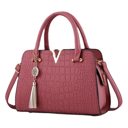 Fashion classic women's bag crossbody bag wholesale fashioncasualsatchel bag large capacity crocodile pattern export bag large bag