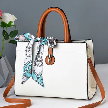 2026 new fashion silk scarf handbag large capacity shoulder bag ladies bag high-end texture crossbody bag - dropshipping available
