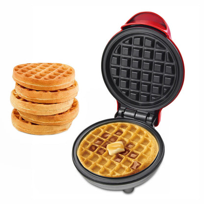 Portable mini heart waffle maker bread maker round sandwich maker light meal maker breakfast maker heart-shaped waffles
