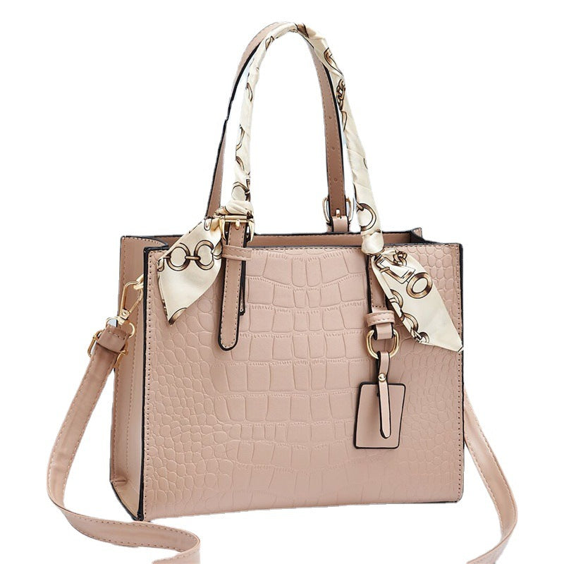Women's handbag 2026 new trendy fashion commuter casual shoulder embossed crocodile pattern crossbody mom bag women's bag