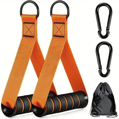 Resistance band handle - dual color grip, pull rope handle, back resistance band accessory, fitness equipment accessory