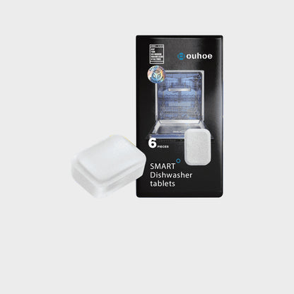OUHOE dishwasher dirt removal tablets, cleaning heavy oil stains, water stains, odors, kitchen and bathroom home dishwasher cleaning tablets