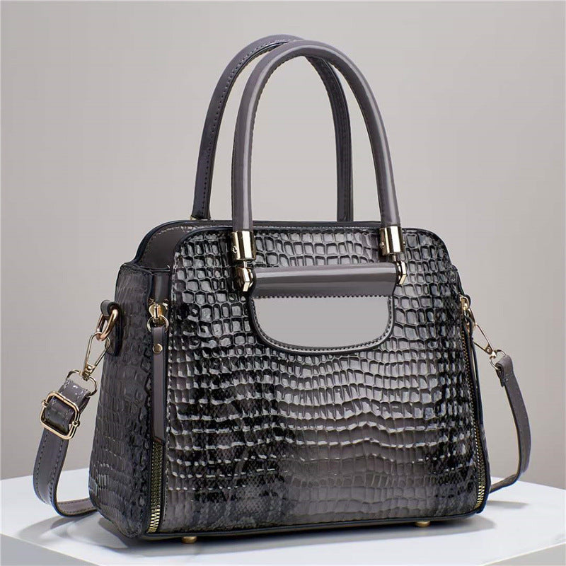 Women's bag 2026 new style trendy fashion large capacity crocodile embossed handbag shoulder bag crossbody bag