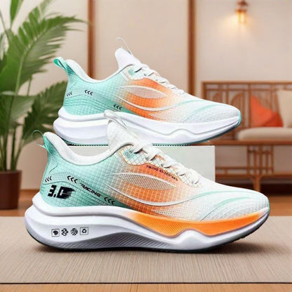 Men's new korean style breathable casual sneakers - trendy youth fashion soft sole lightweight flyknit running shoes