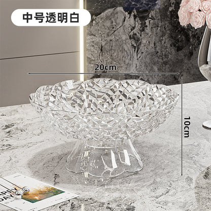 Luxury fruit platter with drain basket - high-end design for living room coffee table, featuring a beautiful bow accent for dried fruit and candy display