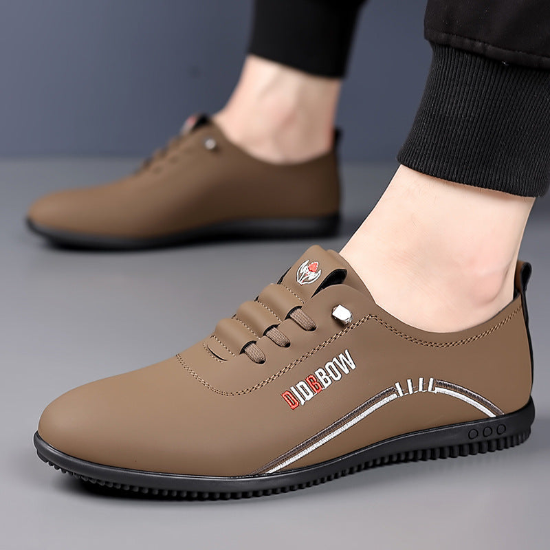 Soft-soled men's shoes, soft leather men's business casual shoes, slip-on lightweight loafers