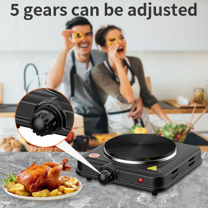 Single burner electric stove - portable travel electric cooker with adjustable temperature - tea stove - laboratory electric heating furnace