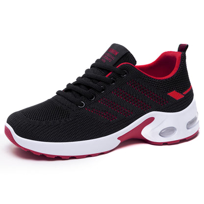 Women's athletic shoes, small-batch custom manufacturing, cross-border shoes, air-cushioned soft-soled running shoes, fly-knit breathable mesh shoes