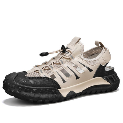 Men's casual sandals 2025 new summer mesh breathable hollow-out clogs trendy slides cross-border wholesale