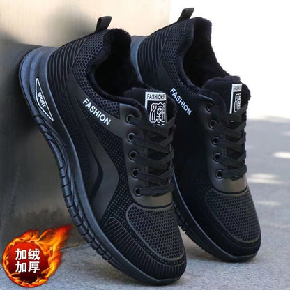 Soft-soled, durable men's shoes, 2025 autumn/winter men's leather casual shoes, stain-resistant, waterproof shoes, comfortable and lightweight sports shoes for men