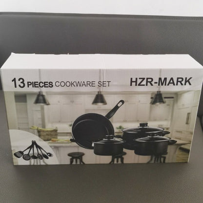 Pot set export pot 13-piece set non-stick pot soup pot stew pot frying pan multi-piece set kitchen cross-border wholesale