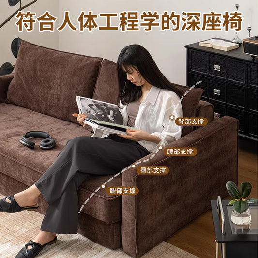 Cross-border double compression sofa bed - foldable, convertible, space-saving, modern minimalist living room sofa bed