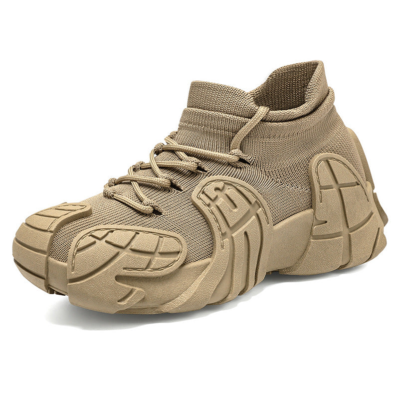 Women's versatile spring sneakers: octopus design, thick-soled, flyknit casual shoes - plus size available for export