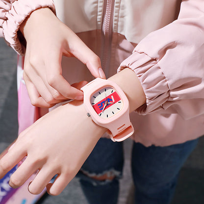 2022 new women's watch - trendy, instagrammable, versatile, perfect for students (middle & high school), men's niche square digital watch