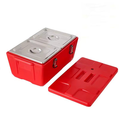 Commercial stainless steel insulated box, large-capacity food delivery box, food insulation and heat preservation freezer