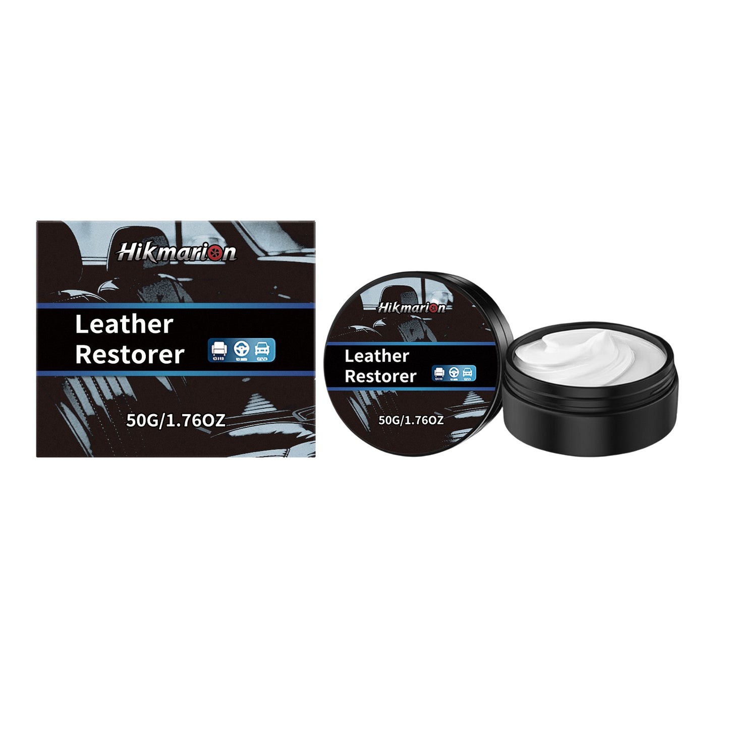 Hikmarion automotive leather care cream, automotive interior maintenance forms a protective film, anti-fouling and brightening leather