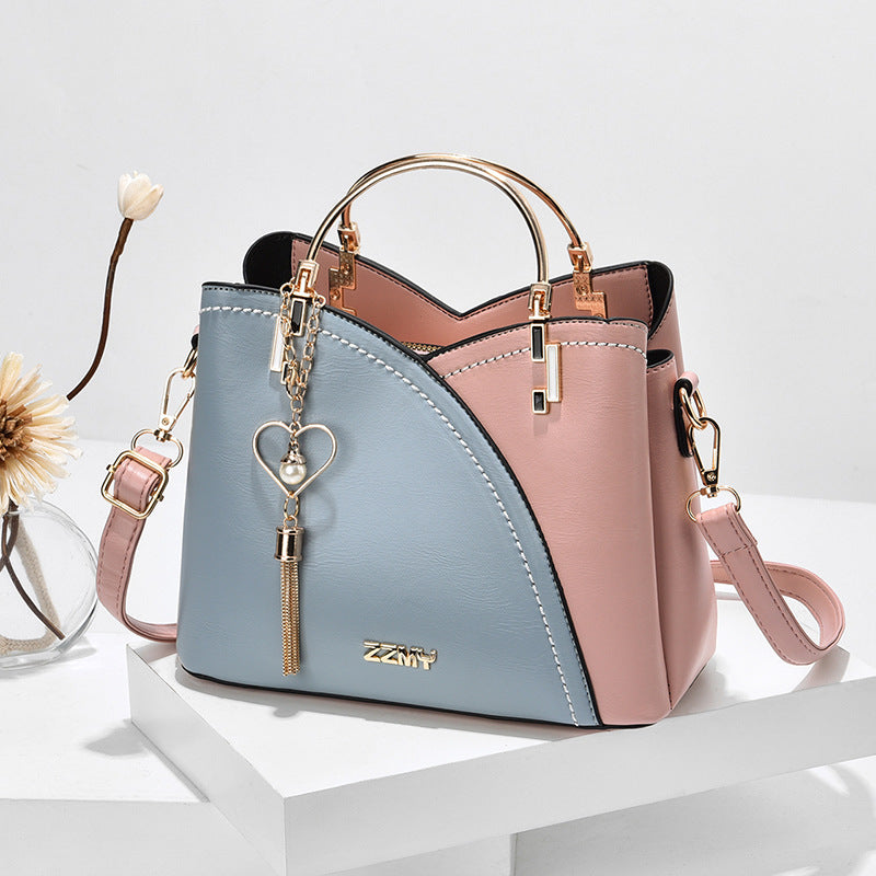 Women's handbags: 2024 new trendy tote bag, korean style color block, large capacity fashion shoulder & crossbody bag - dropshipping available