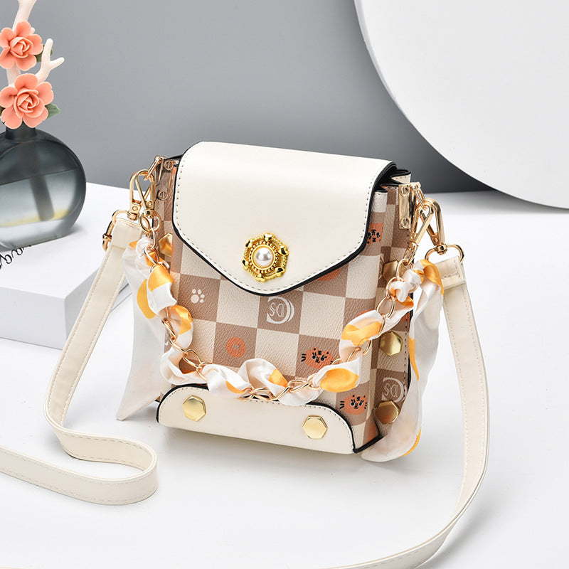 Trendy & chic girl's phone bag - 2026 new arrival: stylish crossbody bag, unique plaid coin purse - dropshipping available