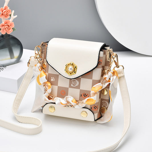 Trendy & chic girl's phone bag - 2026 new arrival: stylish crossbody bag, unique plaid coin purse - dropshipping available
