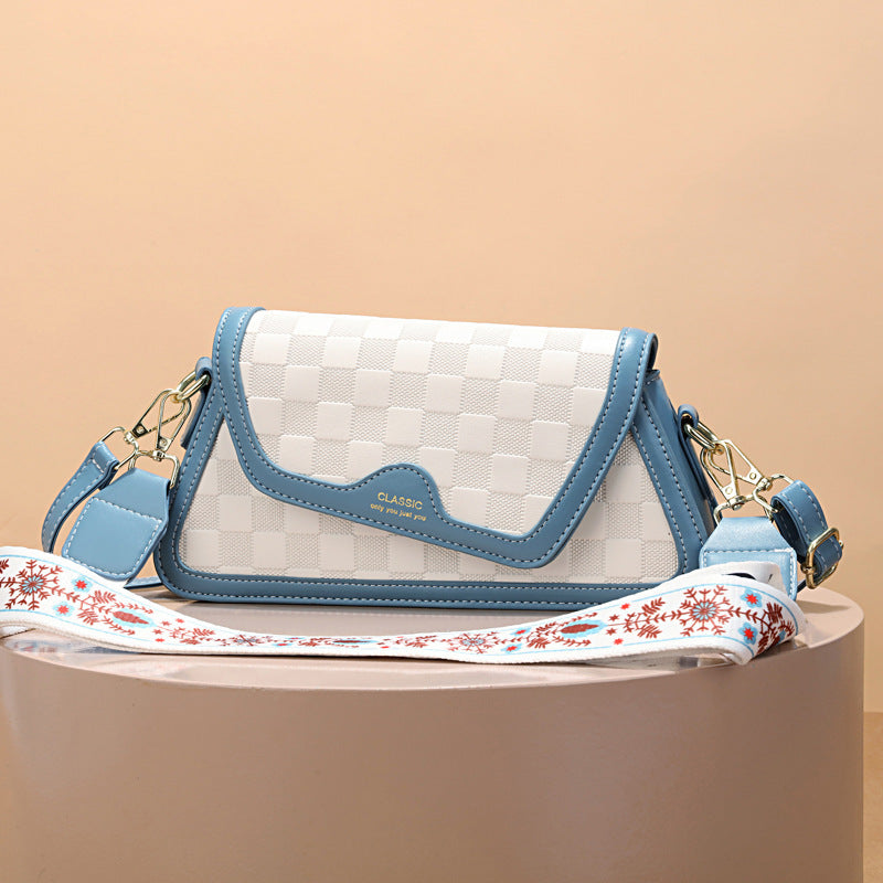 Women's bag 2024 summer new arrival: minimalist trendy fashion small square bag, shoulder bag, crossbody bag, color block cross-border handbag