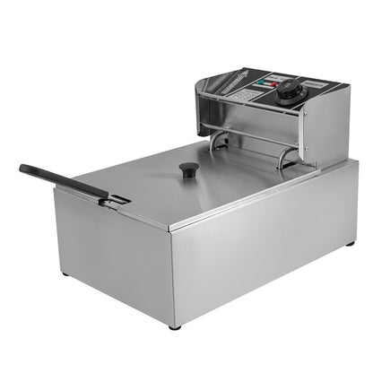 European standard electric deep fryer - commercial grade, large capacity - ideal for french fries, chicken wings, drumsticks, and dough sticks - stainless steel, perfect for street vendors