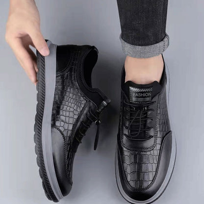 Leather casual shoes for men 2025 spring and autumn one-legged driving shoes business formal men's shoes k-style soft-soled shoes for men