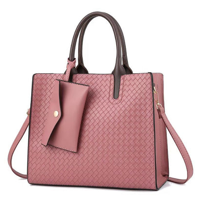 Women's handbag 2026 winter new european and american style woven texture tote crossbody shoulder bag middle-aged mom bag trendy women's bag
