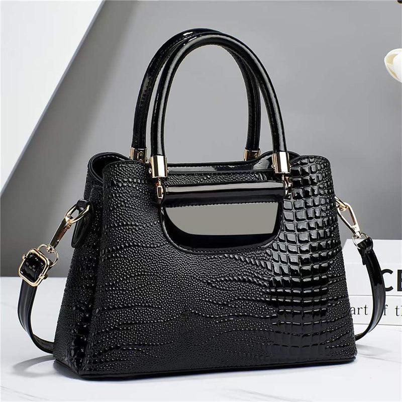 New trendy fashion women's bag - shoulder bag, crossbody bag, handbag - vintage crocodile pattern, large capacity, mom bag - dropshipping available