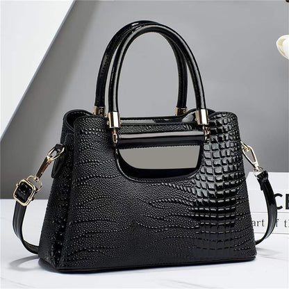 New trendy fashion women's bag - shoulder bag, crossbody bag, handbag - vintage crocodile pattern, large capacity, mom bag - dropshipping available
