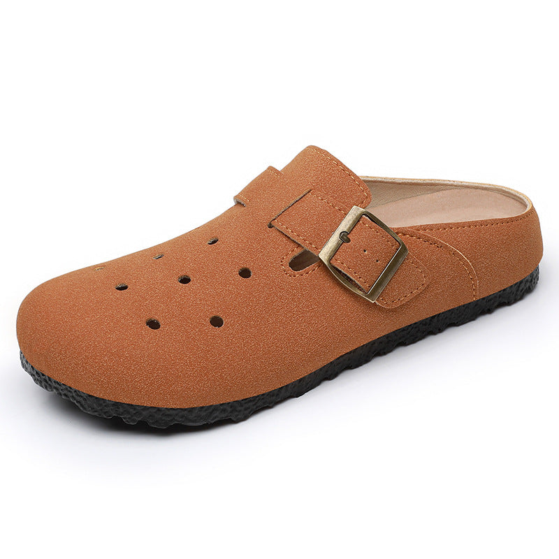 Women's shoesversatilesummernew arrival birkenstock shoescut out fishbone slippersoutwearclassy half slippers breathable sandals