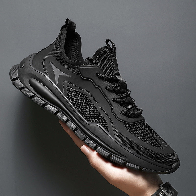 Flyknit men's shoes new 2025 spring and summer mesh breathable running sports shoes men's work casual coconut shoes wholesale