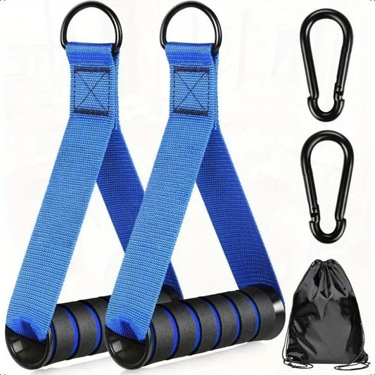 Resistance band handle - dual color grip, pull rope handle, back resistance band accessory, fitness equipment accessory
