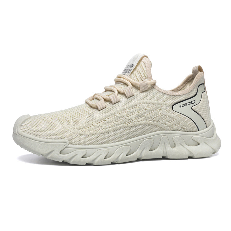 Breathable mesh men's shoes 2025 - cross-border export, soft sole, anti-slip casual low-top lace-up sneakers for men