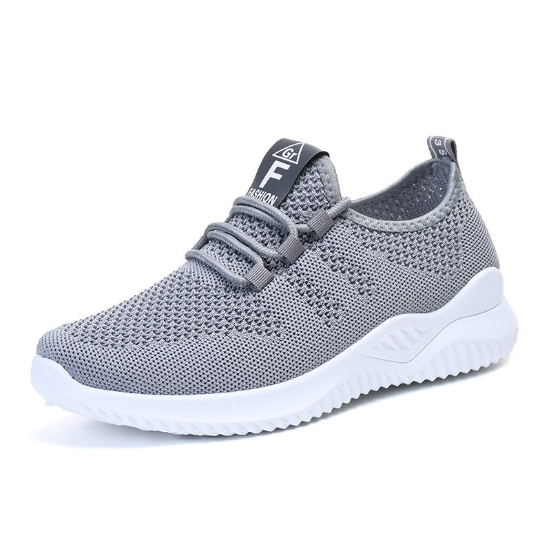 Women's shoes 2026 cross-border dropshipping women's shoes private domain casual shoes fly woven breathable flats soft bottom lightweight mesh shoes