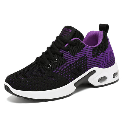Women's sneakers - spring collection - cross-border temu wholesale - plus size air cushion shoes - lightweight lace-up running shoes - fashionable flats